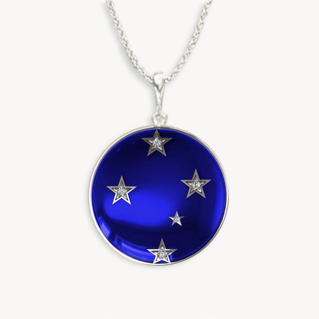 Southern Cross - Gold & Blue Resin Pendant